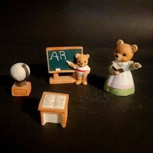 Vintage Homco Porcelain Figurines, "Bears at School" Collection
